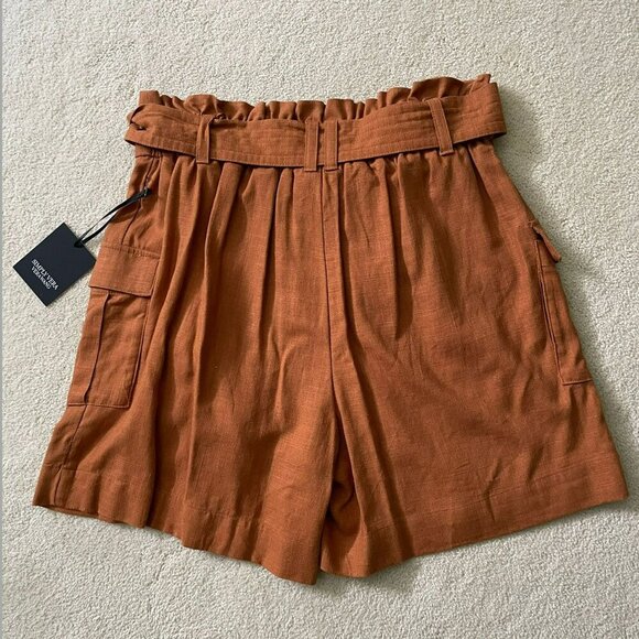 Simply Vera Vera Wang Sierra Brk Viscose Linen Cargo Shorts NWT Women's Size S - Picture 3 of 7